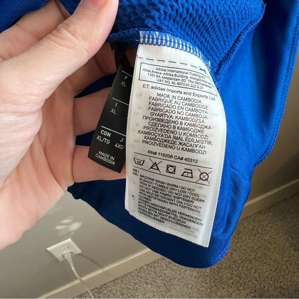 Adidas Blue Kansas Jayhawks KU Hoodie XL - Picture 7 of 10